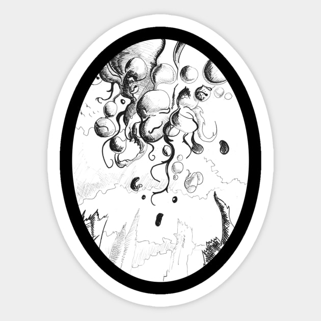 Yog-sothoth - Lovecraftian inspired art and designs Sticker by STearleArt